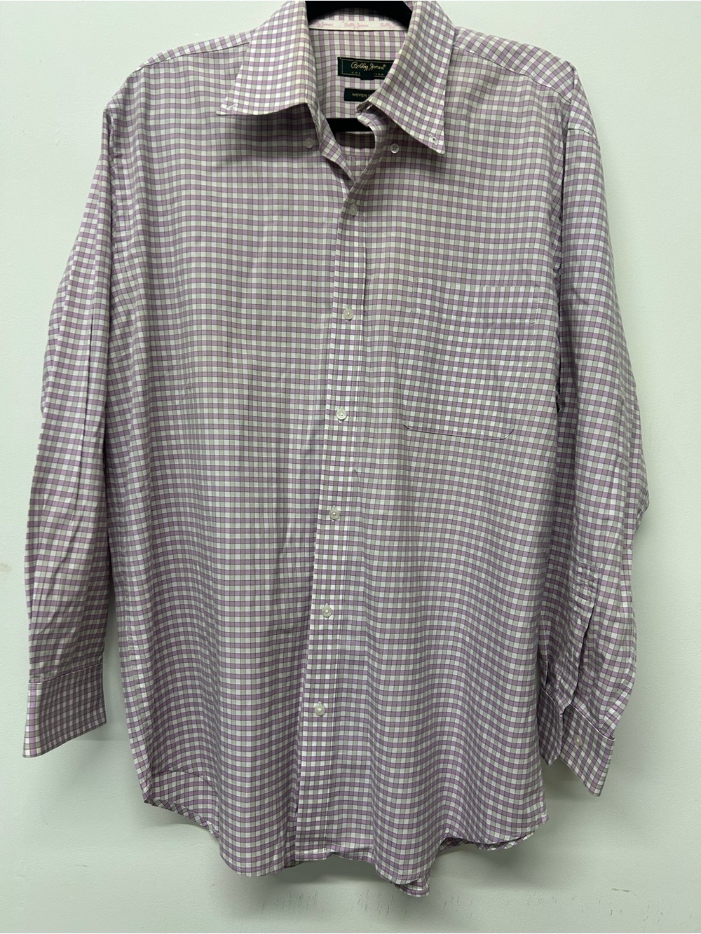 Bobby Jones Lavender and White Check Dress Shirt